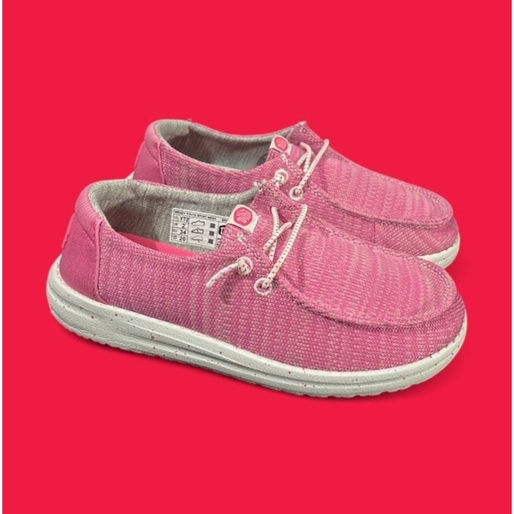 Hey Dude Wendy Youth Sport Mesh Bright Pink 40449-6WX US Size YT2